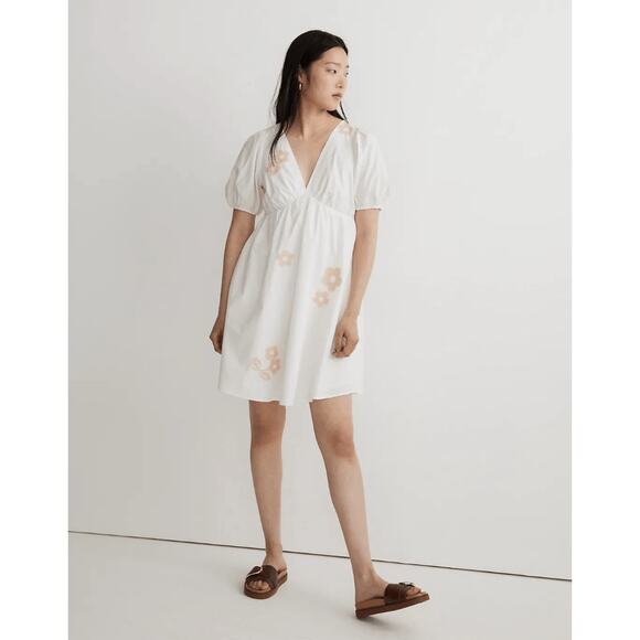 Madewell Annamarie Mini Linen Blend Dress Size 4 New with Tags - Picture 1 of 8